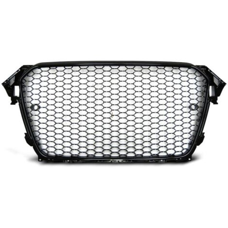 Calandre pour Audi A4 B8 de 2011 a 2015 Look Sport noir Brillant - PDC-28648388