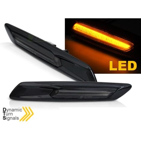 Paire clignotant repetiteur BMW serie 5 F10/F11 10-13 LED DYN Noir Fume-39009711 (1/3)
