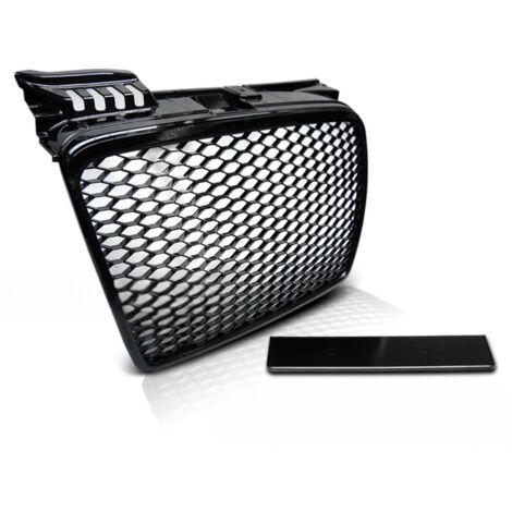 Grille calandre pour Audi A4 B7 de 11/2004 a 03/2008 Noir brillant look Sport-27318048