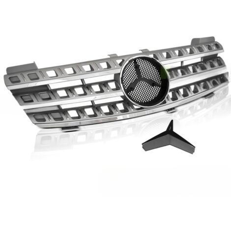 Calandre avant Mercedes ML W164 de 2005 a 2008 Argent Chrome-31786909 (1/4)