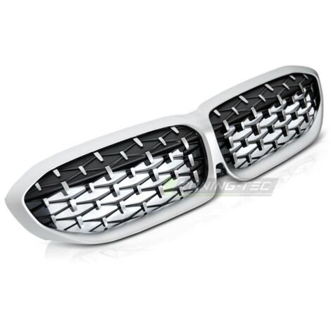 Calandre Avant BMW Serie 3 G20/G21 19-21 Look Diamond Argent-38502652