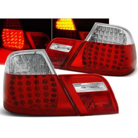 Paire de feux arriere BMW serie 3 E46 coupe de 04/1999 03/2003 rouge et blanc