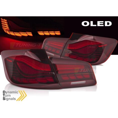 Paire feux arriere BMW serie 5 F10 Berline 10-16 FULL OLED DYN Rouge (1/5)
