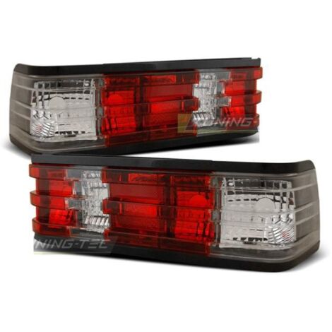 Paire de feux arriere Mercedes W201 / 190 82-93 rouge blanc-27335999