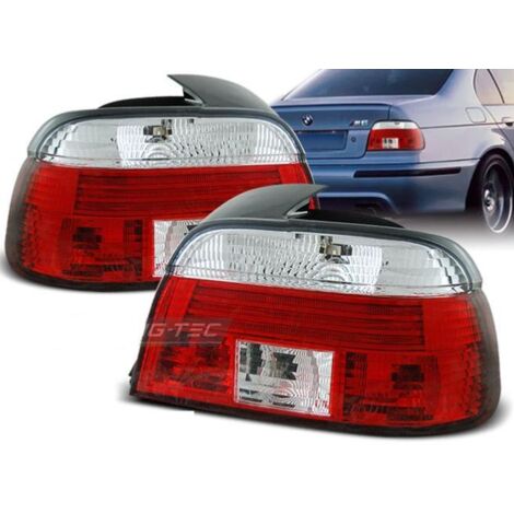 Paire de feux arriere BMW serie 5 E39 Berline 95-00 rouge blanc-27335762 (1/2)