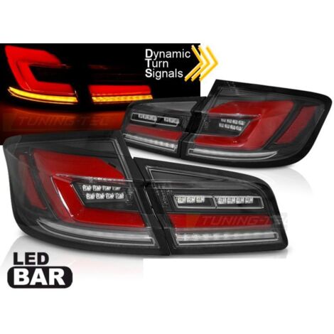 Paire feux arriere BMW serie 5 F10 Berline 10-16 FULL LED BAR DYN noir (1/4)