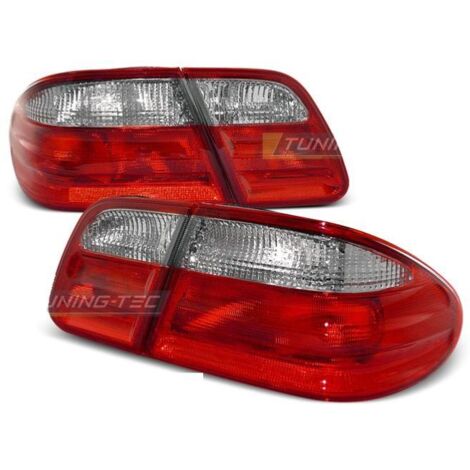 Paire de feux arriere pour Mercedes Classe E W210 95-02 rouge blanc-27336039 (1/2)