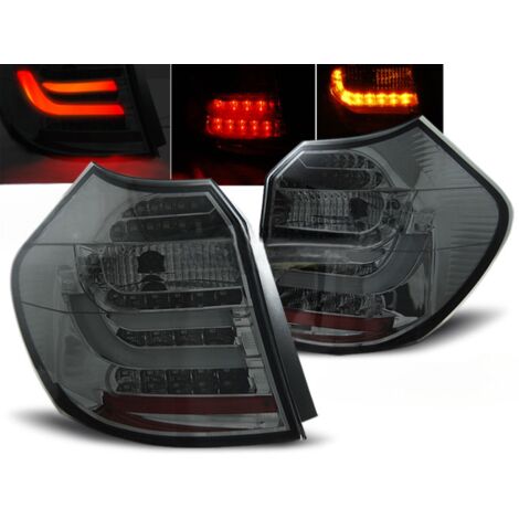 Paire de feux arriere BMW serie 1 E81/E87 de 2004 a 2007 LED BAR fume (1/2)