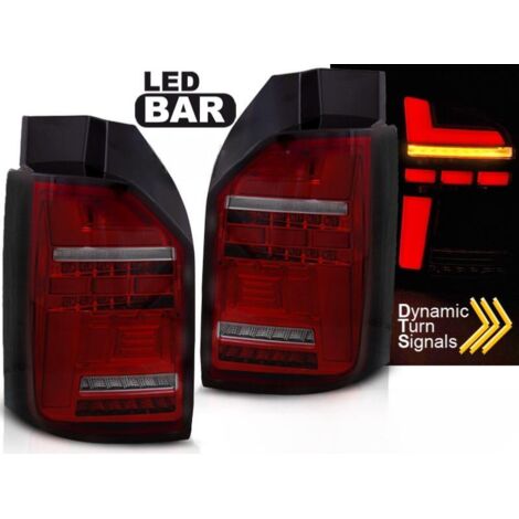 Paire de feux VW T6.1 20- FULL LED BAR DYN rouge fume (1/5)