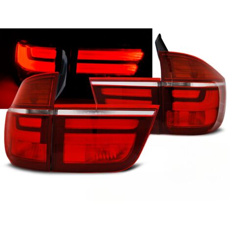 Paire de feux arriere BMW X5 E70 de 2007 a 2010 LED BAR rouge blanc