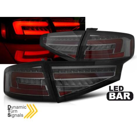Paire de feux arriere Audi A4 B8 de 2012 a 2015 berline FULL LED fume (1/4)