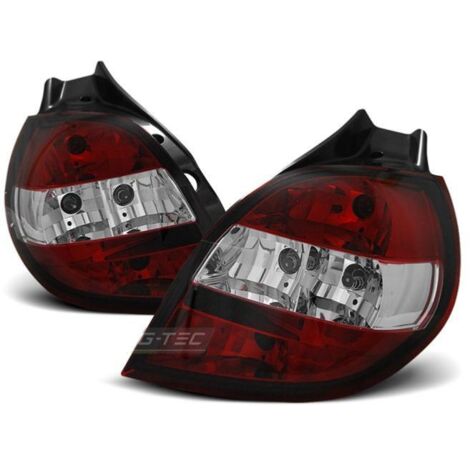 Paire de feux arriere Renault Clio 3 05-09 rouge blanc-27336257