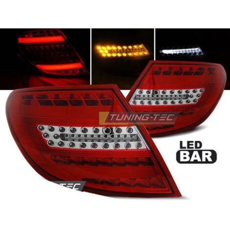 Paire feux arriere Mercedes classe C W204 07-10 FULL LED rouge blanc (1/3)