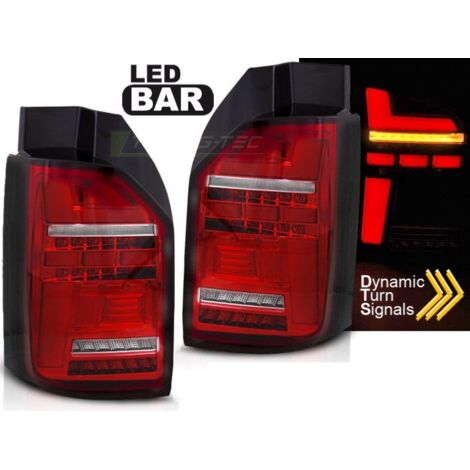 Paire de feux arriere VW T6 15-19 Full LED Cligno Dyn Rouge Blanc (1/4)