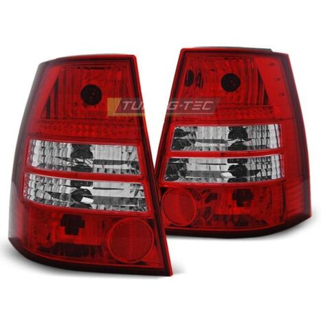 Paire de feux arriere VW Golf 4 / Bora 99-06 rouge blanc-27336360 (1/2)