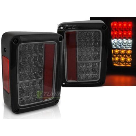 Paire feux arriere Jeep Wrangler JK 07-18 FULL LED Fume (1/5)