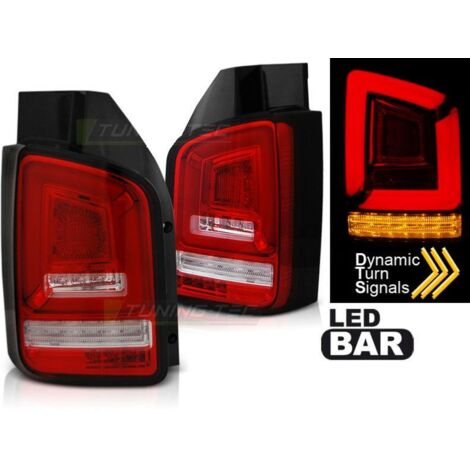 Paire de feux VW T5 10-15 FULL LED Rouge Blanc (1/5)