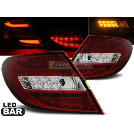 Paire feux arriere Mercedes classe C W204 07-10 LED BAR rouge blanc (1/2)