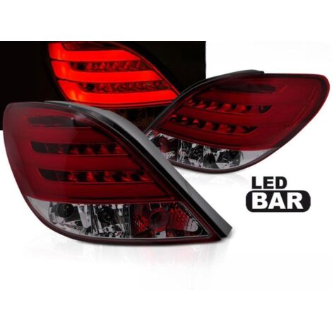 Paire de feux arriere Peugeot 207 05.06-06.09 LED BAR Rouge Fume