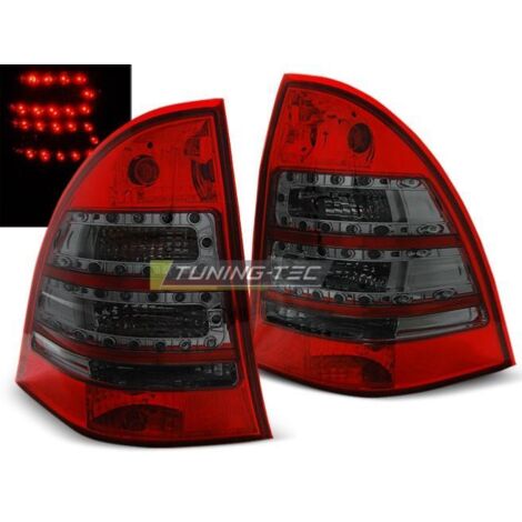 Paire de feux arriere Mercedes classe C W203 00-07 rouge fume led