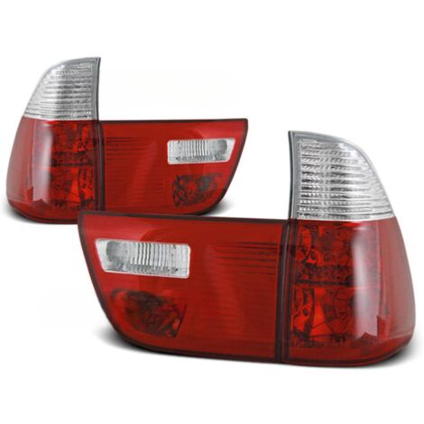 Paire de feux arriere BMW X5 E53 de 1999 a 2006 rouge blanc-27335819 (1/2)