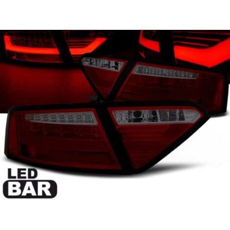 Paire de feux arriere Audi A5 de 2007 a 2011 LED BAR rouge fume (1/5)
