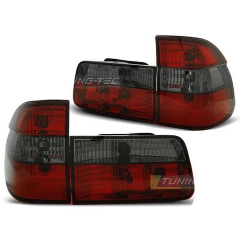 Paire de feux arriere BMW serie 5 E39 Berline 95-00 rouge fume-27335760