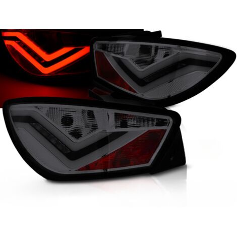 Paire de feux arriere Seat Ibiza 6J de 2008 a 2012 led Bar rouge fume (1/3)
