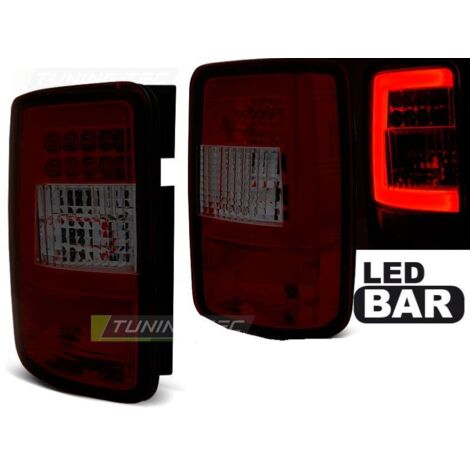 Paire de feux arriere VW Caddy 03-14 rouge fume led LTI (1/4)
