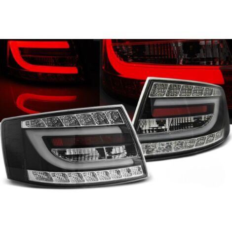 Paire de feux arriere Audi A6 C6 berline de 04/2004 a 2008 LED BAR noir