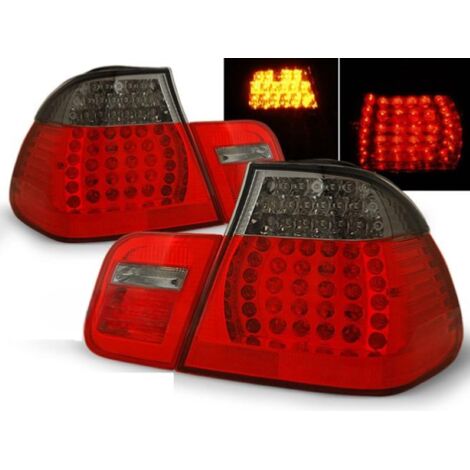 Paire de feux arriere BMW serie 3 E46 berline de 09/2001 a 03/2005 LED rouge fume