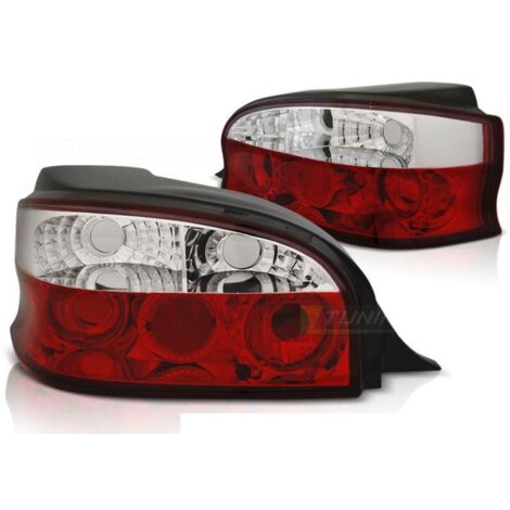 Paire de feux arriere Citroen Saxo 96-99 rouge blanc-27335860