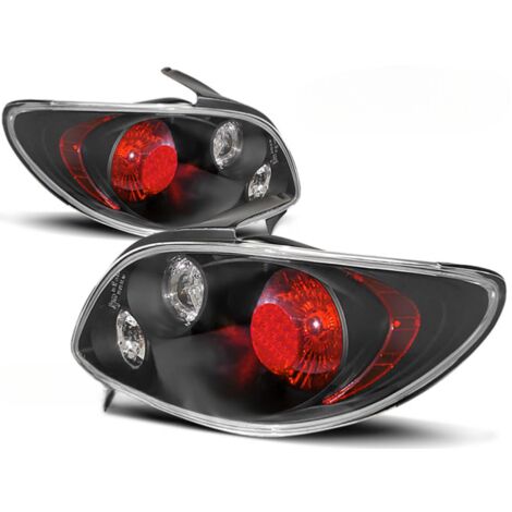 Paire de feux arriere design Peugeot 206 de 1998 a 2005 noir-27336214
