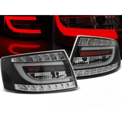 Paire de feux arriere Audi A6 C6 berline de 04/2004 a 2008 LED BAR noir