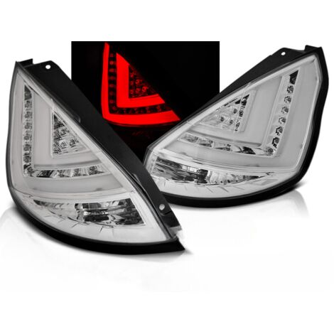 Paire de feux arriere Ford Fiesta MK7 de 2008 a 2012 LED BAR chrome (1/5)