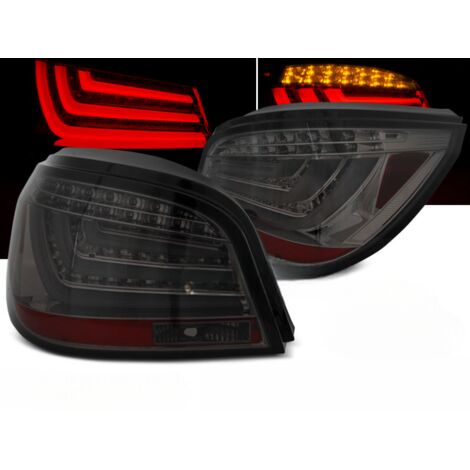 Paire de feux arriere BMW serie 5 E60 Berline de 2003 a 2007 LED BAR fume (1/4)