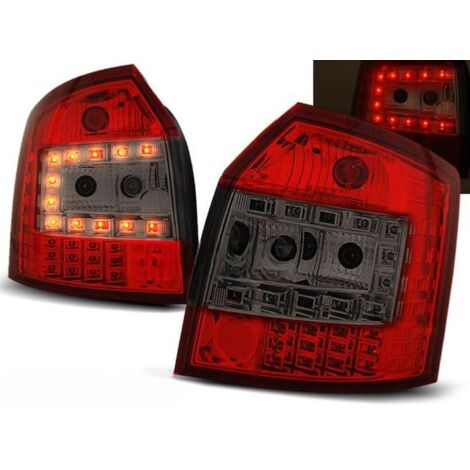 Paire de feux arriere Audi A4 B6 break de 10/2000 a 10/2004 LED rouge fume (1/2)