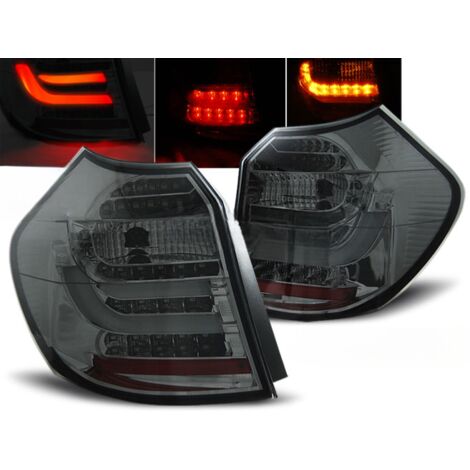 Paire de feux arriere BMW serie 1 E81/E87 de 09/2007 a 2011 LED BAR fume