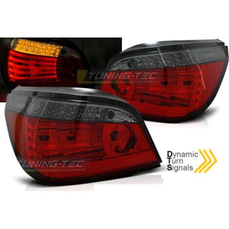 Paire de feux arriere BMW serie 5 E60 Berline 03-07 LED rouge fume (1/3)