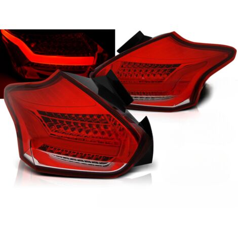 Paire de feux arriere Ford Focus 3 de 2015 a 2018 FULL LED rouge blanc (1/4)