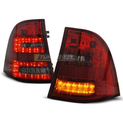 Paire de feux arriere Mercedes ML W163 98-05 LED rouge fume (1/2)