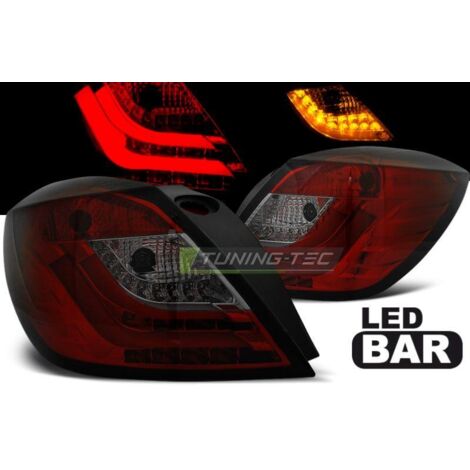 Paire de feux arriere Opel Astra H GTC 04-09 led Bar rouge fume