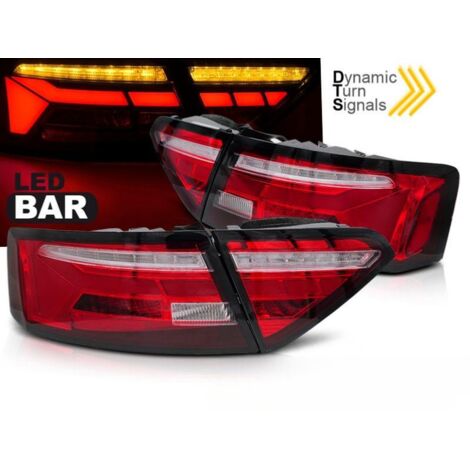 Paire de feux arriere Audi A5 de 2011 a 2016 LED BAR rouge et blanc (1/5)