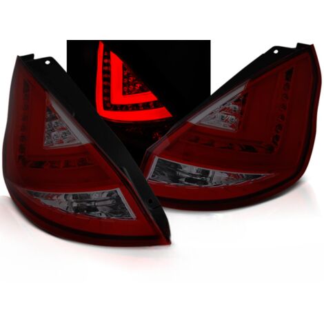 Paire de feux arriere Ford Fiesta MK7 de 2008 a 2012 LED BAR rouge fume (1/5)