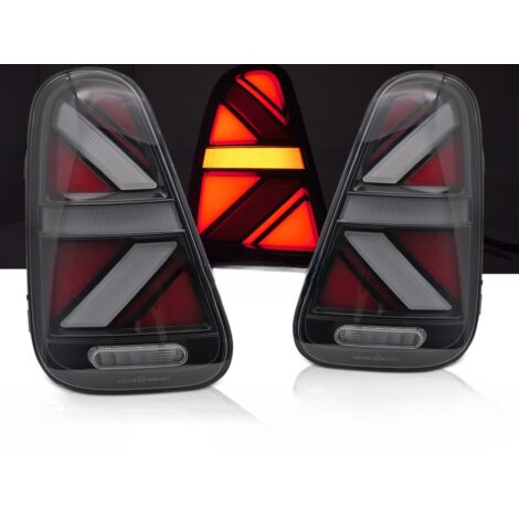 Paire de feux arriere Mini Cooper R50-R52-R53 de 2001 a 2006 Fume - FULL Led