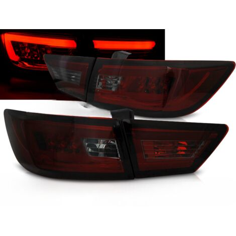 Paire de feux arriere Renault Clio 4 de 2013 a 2016 LED BAR rouge fume