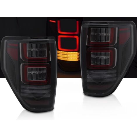 Paire de feux arriere Ford F150 MK12 de 2008 a 2014 Led Rouge Noir Fume + Dynamic (1/5)