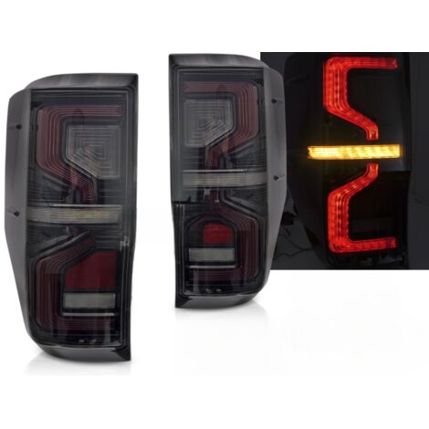 Paire de feux arriere Ford Ranger de 2011 a 2018 Led Fume + Dynamic + Welcome