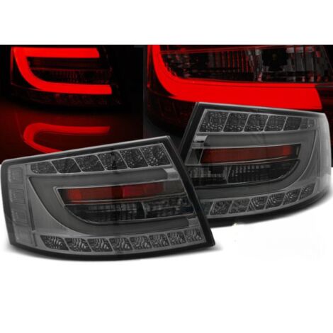 Paire de feux arriere Audi A6 C6 berline de 04/2004 a 2008 LED BAR fume