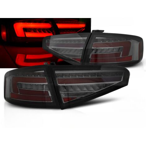 Paire de feux arriere Audi A4 B8 de 2012 a 2015 berline FULL LED fume (1/4)